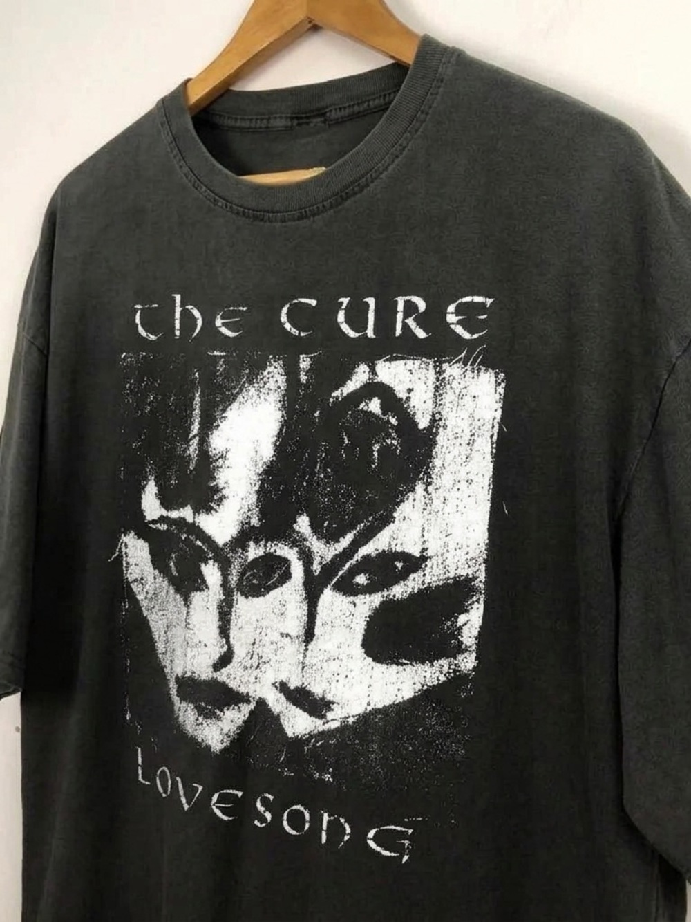 The Cure Lovesong Graphic Tee - Charcoal Black